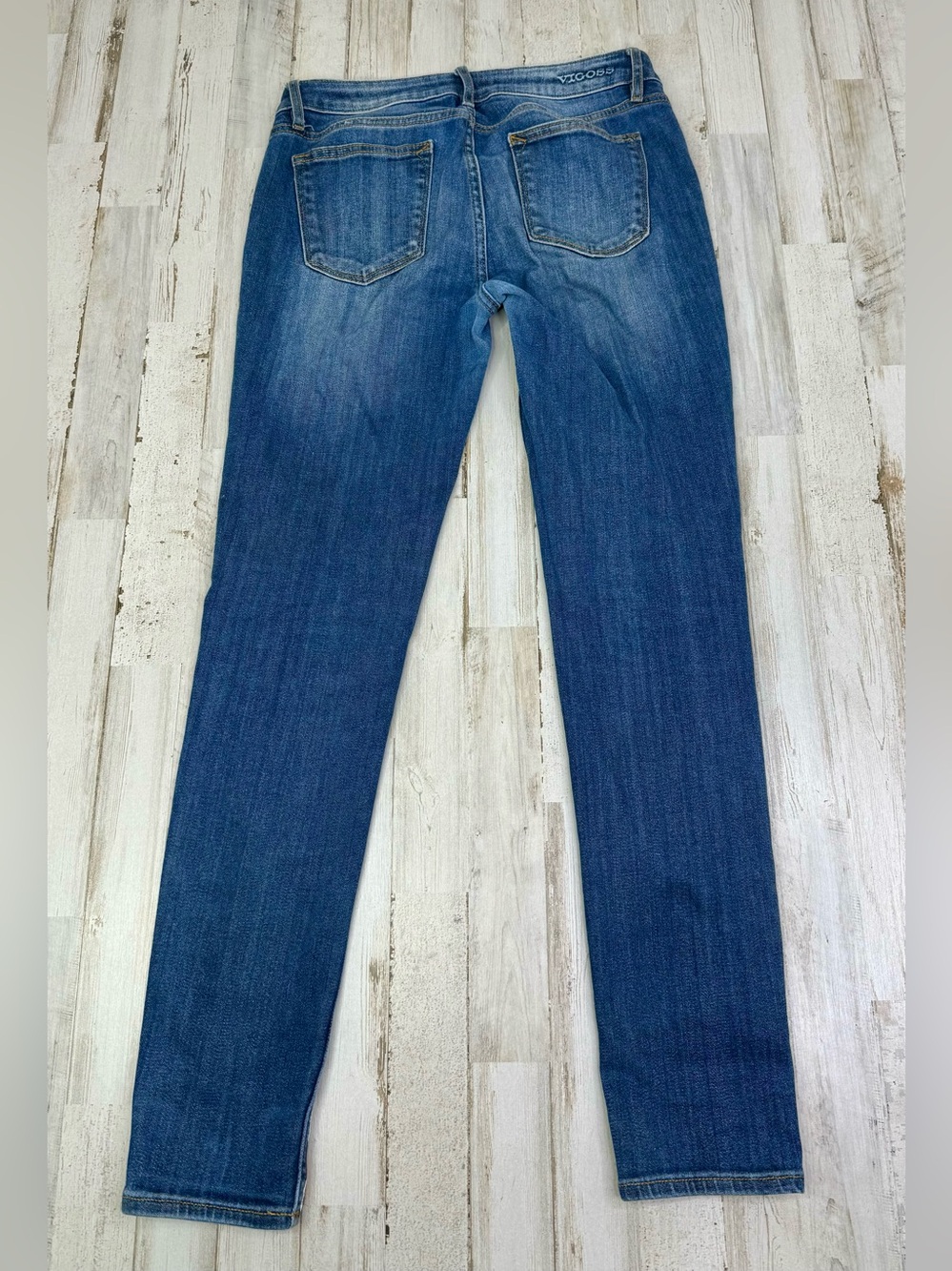 VIGOSS Skinny Leg Jeans Women’s 28x29 Blue Wash Stretch Denim USA Flag Print - Picture 10 of 12